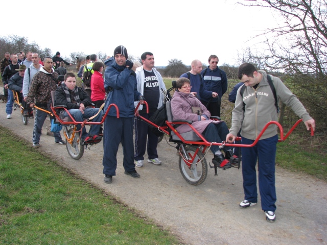 randonnée sportive avec joëlettes, Bure, 2012